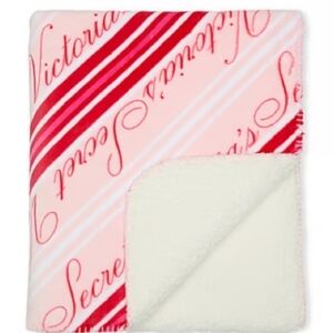 Victoria's Secret Pink and Red Signature Throw Blanket